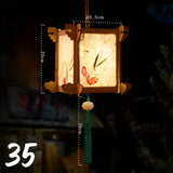 ચંદ્ર ઉત્સવ રેબિટ લાઇટ મધ્ય પાનખર ઉત્સવ ફાનસ બનાવવાનું DIY મટીરીયલ રેટ્રો પોર્ટેબલ પેલેસ ફાનસ ફૂલ કાગળ ફાનસ