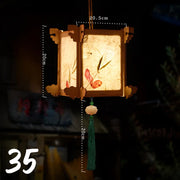 ચંદ્ર ઉત્સવ રેબિટ લાઇટ મધ્ય પાનખર ઉત્સવ ફાનસ બનાવવાનું DIY મટીરીયલ રેટ્રો પોર્ટેબલ પેલેસ ફાનસ ફૂલ કાગળ ફાનસ