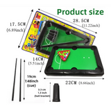 Mini Pool Table Game Tabletop Desktop Sports Billiards Board Party Game Mini Tabletop Set Toy Gift for Parent Child Interactive