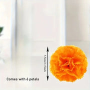10-100PCS Artificial Marigold and Carnation Flowers for Halloween Day of The Dead Diwali Crafts and Festival Decorations