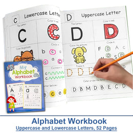 Letters A-Z Alphabet Phonics Practice Workbook Preschool Learning English Language Kindergarten Writing Coloring Book Montessori