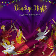2D flat, 2D flat printing 1 piece Dandiya Night Navratri Festival background banner