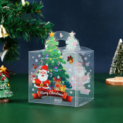 2023 Happy New Year Christmas Festival Hot Gold Semicircle Transparent Hug Bucket Gift Box Empty Candy Chocolate Packaging Box