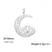 EUEAVAN 5pcs Unalome Lotus Flower Pendant Buddha Buddhism Om Yoga Charms Necklace Earrings Amulet Jewelry Making Supplies DIY