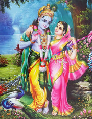 Indian God Radha Krishna Posters and Prints Canvas Painting Indian Artwork Wall Art Pictures for Living Room Home Decoration