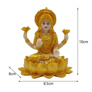 Thailand Hindu Goddess on Lotus Statue Lifelike 4inch Tall Decorative Handmade Craft Carving Figurine for Indoor Elegant