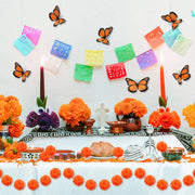 10-100PCS Marigold Garland for Diwali Wedding Decoration Artificial Marigold Flowers for Fiesta Day of The Dead Mexican Party