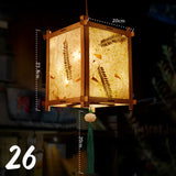 ચંદ્ર ઉત્સવ રેબિટ લાઇટ મધ્ય પાનખર ઉત્સવ ફાનસ બનાવવાનું DIY મટીરીયલ રેટ્રો પોર્ટેબલ પેલેસ ફાનસ ફૂલ કાગળ ફાનસ