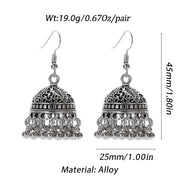 Pendientes Piercing Indian Jewelry Jhumka Tassel Earrings Women Accessories Kolczyki Silver Color Earring Trendy Party Ear rings