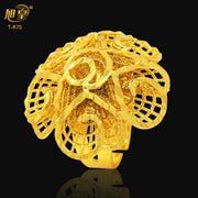 XUHUANG Dubai Gold Color Rings For Women Wedding Africa Bride Indian Fashion Hawaiian Jewelry Party Gifts New Style