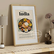 દક્ષિણ ભારતીય થાળી પોસ્ટર સમોસા ચિકન બિરયાની દેશી ભારતીય એશિયન ફૂડ આર્ટ કેનવાસ પેઇન્ટિંગ પ્રિન્ટ્સ કિચન વોલ આર્ટ હોમ ડેકોર