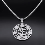 Yoga Meditation OM Symbol Necklace for Women Men Stainless Steel 7 Chakra Reiki Healing Buddhist Chain Jewelry collier N9721S01
