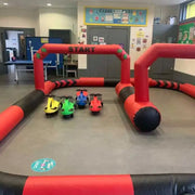 Funny Inflatable Race Car Air Track Game Pvc Toys Arena Karting Car Children Indoor Outdoor Sports Game (No Cars)