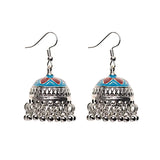 Ethnic Retro Geometric Turkish Jhumka Earrings For Women Indian Jewelry Flower Gold Color Bell Tassel Dangling Earrings