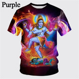 Hindu God Lord Shiva 3D Print T-Shirts Men/Women O-Neck Short Sleeve T shirt Oversized Tees Tops Trend Streetwear Kids Clothing