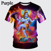 Hindu God Lord Shiva 3D Print T-Shirts Men/Women O-Neck Short Sleeve T shirt Oversized Tees Tops Trend Streetwear Kids Clothing