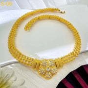 ANIID Dubai Luxury Big Pendant Necklace Sets For Women African 24k Gold Color Indian Arab Wedding Bridal Crystal Jewelry Sets