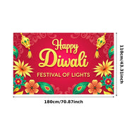 Event Banner Polyester Material Indian Festival Banner Photo Prop Vibrant Colors Holiday Backdrop For Photo Shoot Cultural