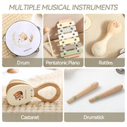 Musical Instruments Montessori Music Baby 0 12 Months Toys Drum Xylophone Kids Early Educational Wooden Instruments Baby Toys