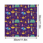 ૨૪ પીસી ભારતીય દિવાળી DIY ક્રાફ્ટ પેપર પાર્ટી ગિફ્ટ્સ ડેકોરેટિવ પેકિંગ ક્રાફ્ટ રેપિંગ પેપર્સ ૩૦*૩૦ સે.મી.