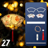 ચંદ્ર ઉત્સવ રેબિટ લાઇટ મધ્ય પાનખર ઉત્સવ ફાનસ બનાવવાનું DIY મટીરીયલ રેટ્રો પોર્ટેબલ પેલેસ ફાનસ ફૂલ કાગળ ફાનસ