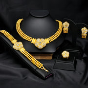 ANIID Fashion African Gold Plated Jewelry Sets For Women Gifts Ethiopian Indian Dubai Bridal Necklace And Earrings Set Wedding