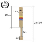 M MBAT Wooden Whistles Diacritical Sliding Piccolo Baby Musical Instrument Toy Whistling Children Small Flute Educational Toys