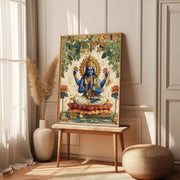 Indian Hindu Gods Lord Shiva Yoga Divine Goddess Saraswati Meditation Rt Poster Canvas Painting Wall Prints Picture Home Decor