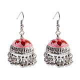 Ethnic Retro Geometric Turkish Jhumka Earrings For Women Indian Jewelry Flower Gold Color Bell Tassel Dangling Earrings