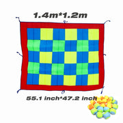 Dartboard Game Set Round Cloth Dart Board Outdoor Hrowing Sticky Ball Target Toy With 20 Balls for Parent-child Interaction Game