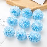 100PCS Artificial Hydrangea Flowers Wholesale Wedding Home Party Room Decoration Christmas Candy Box Fake Silk Scrapbook Plants