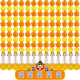 10-100PCS Marigold Garland for Diwali Wedding Decoration Artificial Marigold Flowers for Fiesta Day of The Dead Mexican Party