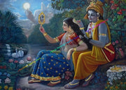 Indian God Radha Krishna Posters and Prints Canvas Painting Indian Artwork Wall Art Pictures for Living Room Home Decoration