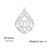 EUEAVAN 5pcs Unalome Lotus Flower Pendant Buddha Buddhism Om Yoga Charms Necklace Earrings Amulet Jewelry Making Supplies DIY