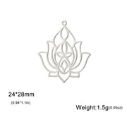 EUEAVAN 5pcs Unalome Lotus Flower Pendant Buddha Buddhism Om Yoga Charms Necklace Earrings Amulet Jewelry Making Supplies DIY