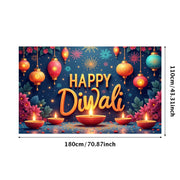 હેપ્પી દિવાળી ડેકોરેટિવ થીમ ફેસ્ટિવલ ડેકોરેશન ઇવેન્ટ બેનર ફેસ્ટિવલ ડિઝાઇન ફેસ્ટિવલ બેનર ફોર કોમ્યુનિટી સેલિબ્રેશન ફેમિલી