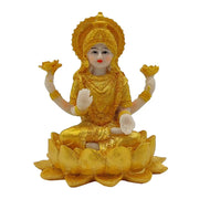 Thailand Hindu Goddess on Lotus Statue Lifelike 4inch Tall Decorative Handmade Craft Carving Figurine for Indoor Elegant