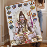Modern Hindu God Lord Shiva Buddha Portrait Anime Poster Wall for Living Room Bar Wall Sticker Study Home Living Room Decoration