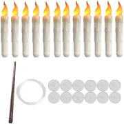 12-48Pcs Floating Candles with Magic Wand Flickering Warm Light LED Flameless Candle Taper Candles for Christmas Wedding Party