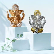 Hot Selling Southeast Asian Indian Religious Deity Gold Painted Lotus Elephant Trunk God Resin Craft Decoration Ornament