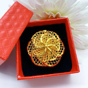 XUHUANG Dubai Gold Color Rings For Women Wedding Africa Bride Indian Fashion Hawaiian Jewelry Party Gifts New Style