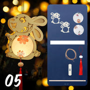 ચંદ્ર ઉત્સવ રેબિટ લાઇટ મધ્ય પાનખર ઉત્સવ ફાનસ બનાવવાનું DIY મટીરીયલ રેટ્રો પોર્ટેબલ પેલેસ ફાનસ ફૂલ કાગળ ફાનસ