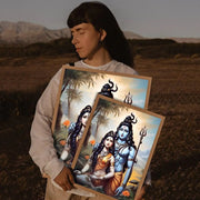 Modern Hindu God Lord Shiva Buddha Portrait Anime Poster Wall for Living Room Bar Wall Sticker Study Home Living Room Decoration